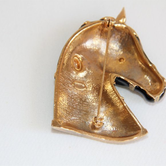 Vintage Gem-Craft Gemstone Horse Head Brooch - Picture 2 of 13